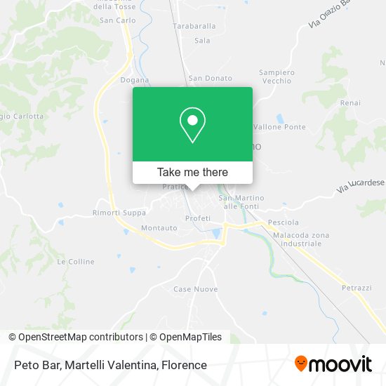 Peto Bar, Martelli Valentina map