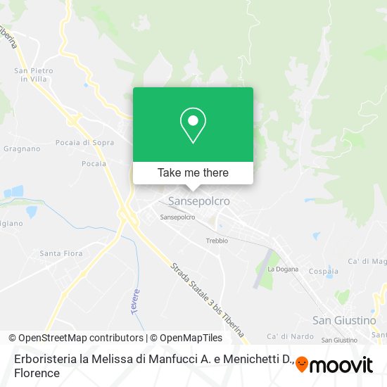 Erboristeria la Melissa di Manfucci A. e Menichetti D. map