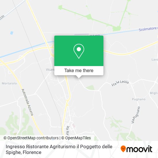 Ingresso Ristorante Agriturismo il Poggetto delle Spighe map