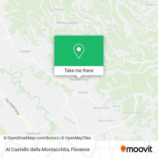 Al Castello della Montacchita map
