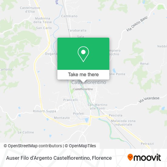 Auser Filo d'Argento Castelfiorentino map