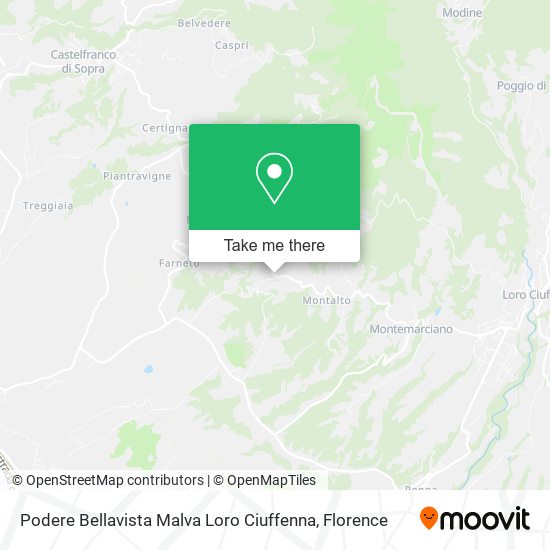 Podere Bellavista Malva Loro Ciuffenna map