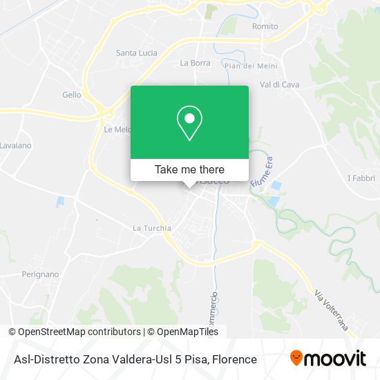 Asl-Distretto Zona Valdera-Usl 5 Pisa map