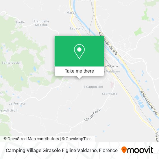 Camping Village Girasole Figline Valdarno map