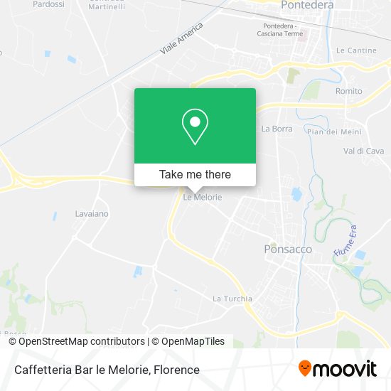 Caffetteria Bar le Melorie map