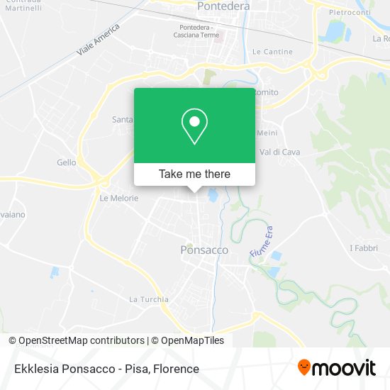 Ekklesia Ponsacco - Pisa map