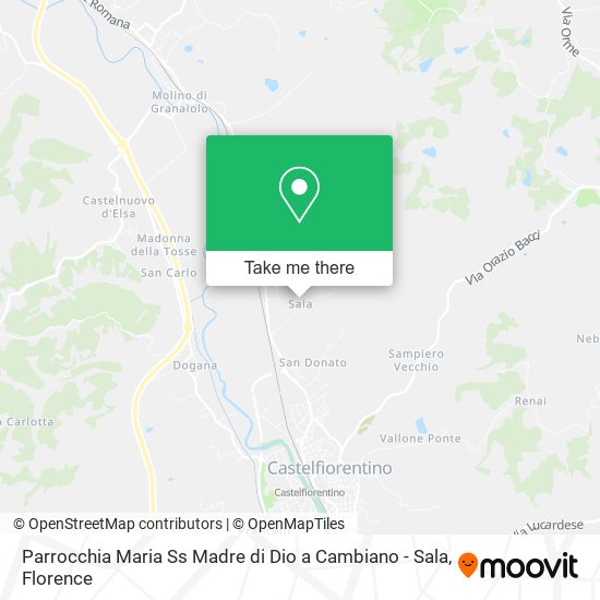 Parrocchia Maria Ss Madre di Dio a Cambiano - Sala map