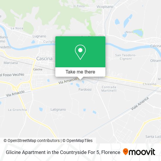 Glicine Apartment in the Countryside For 5 map