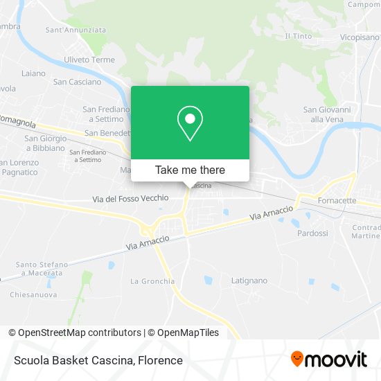Scuola Basket Cascina map