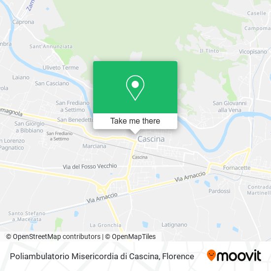 Poliambulatorio Misericordia di Cascina map
