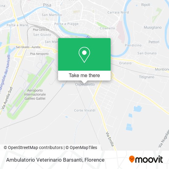 Ambulatorio Veterinario Barsanti map