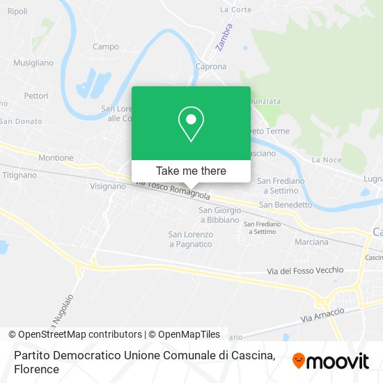 Partito Democratico Unione Comunale di Cascina map