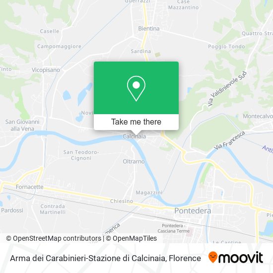 Arma dei Carabinieri-Stazione di Calcinaia map