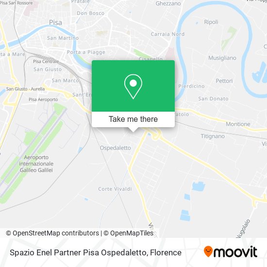 Spazio Enel Partner Pisa Ospedaletto map