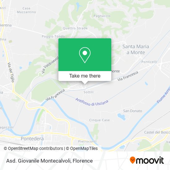 Asd. Giovanile Montecalvoli map
