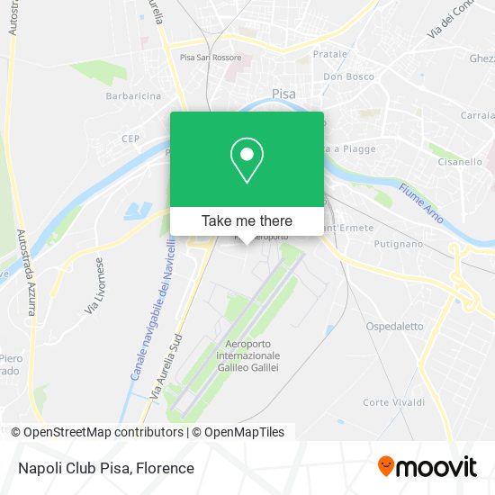 Napoli Club Pisa map