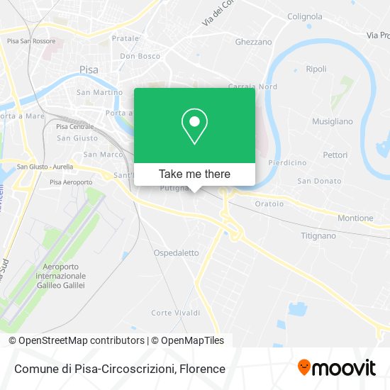 Comune di Pisa-Circoscrizioni map