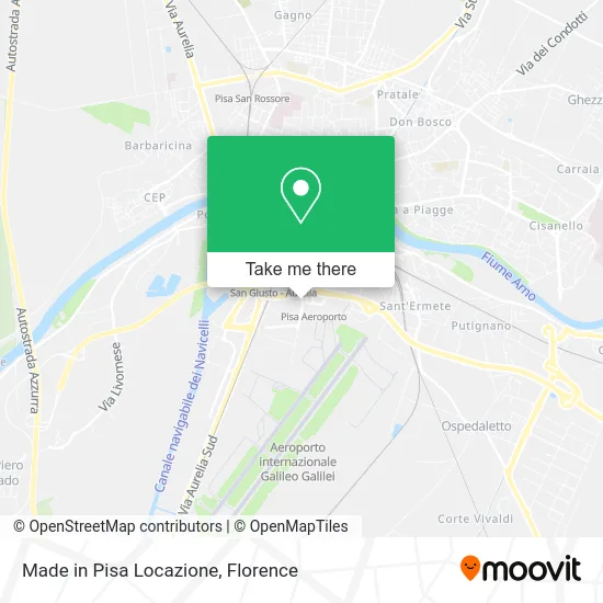 Made in Pisa Location map
