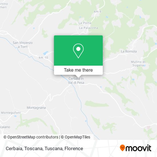 Cerbaia, Toscana, Tuscana map