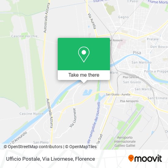 Ufficio Postale, Via Livornese map
