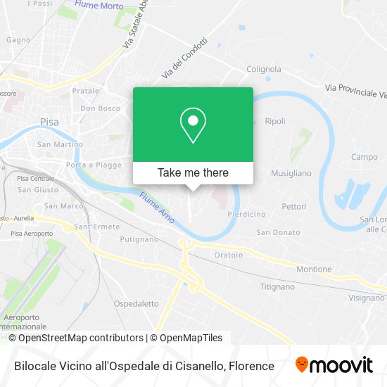 Bilocale Vicino all'Ospedale di Cisanello map