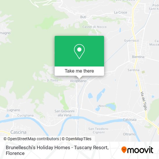 Brunelleschi's Holiday Homes - Tuscany Resort map