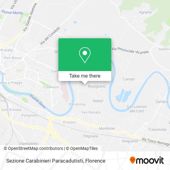 Sezione Carabinieri Paracadutisti map