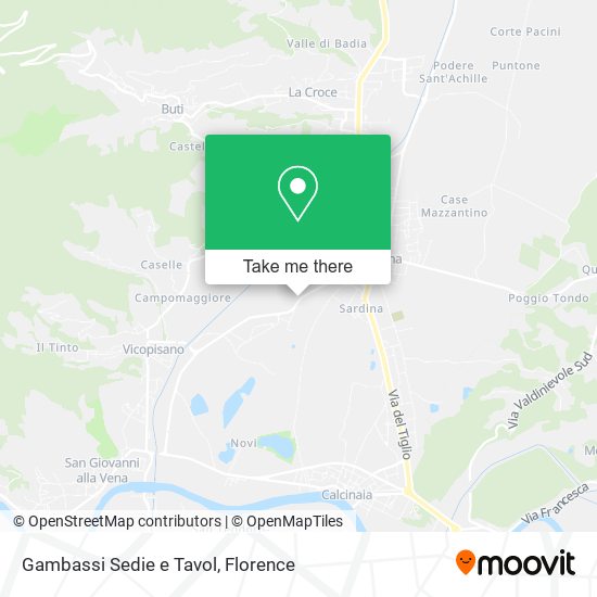 Gambassi Sedie e Tavol map