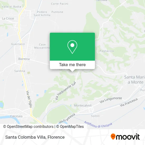 Santa Colomba Villa map