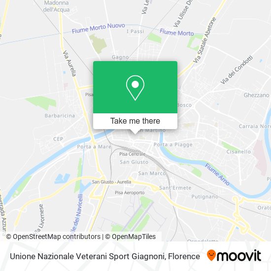 Unione Nazionale Veterani Sport Giagnoni map