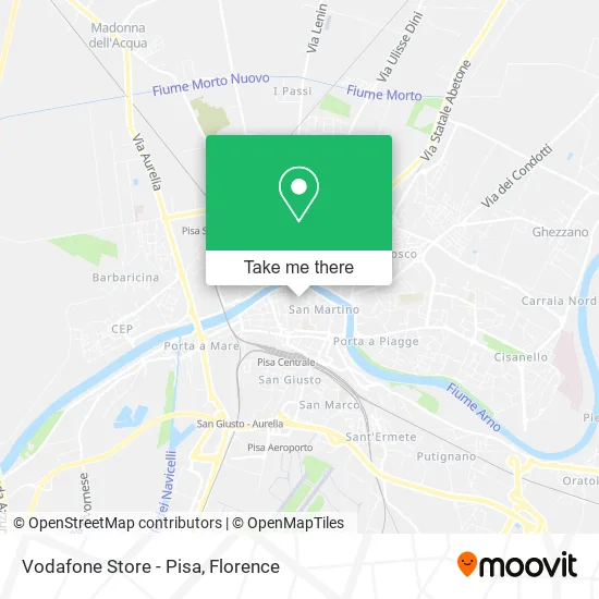 Vodafone Store - Pisa map