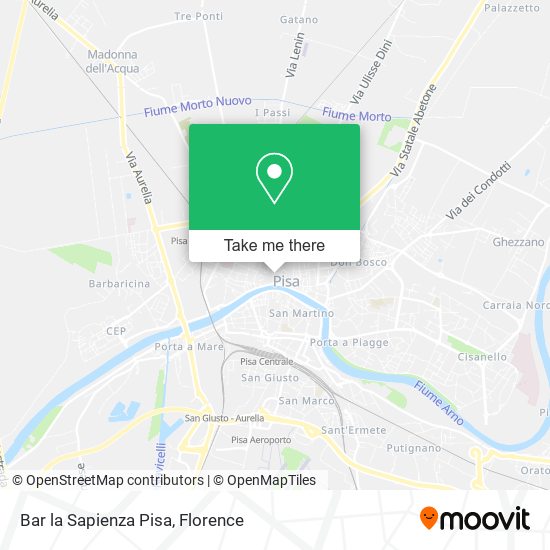 Bar la Sapienza Pisa map