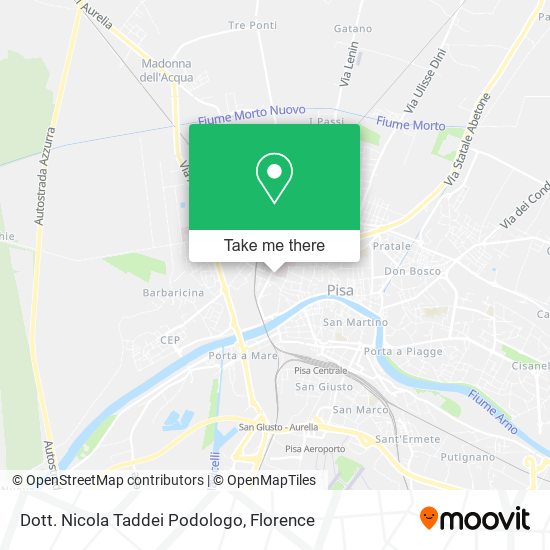 Dott. Nicola Taddei Podologo map