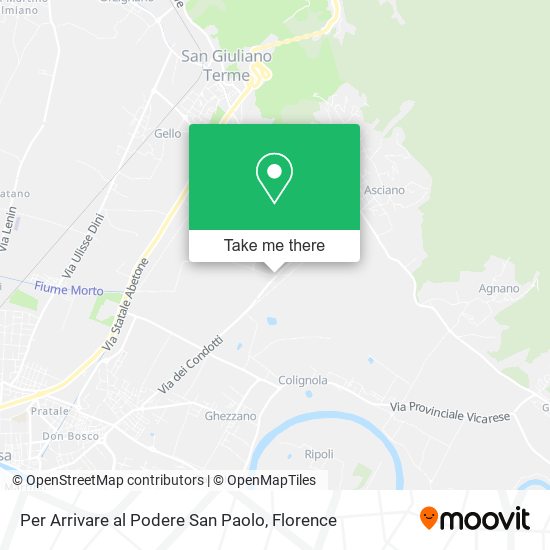 Per Arrivare al Podere San Paolo map