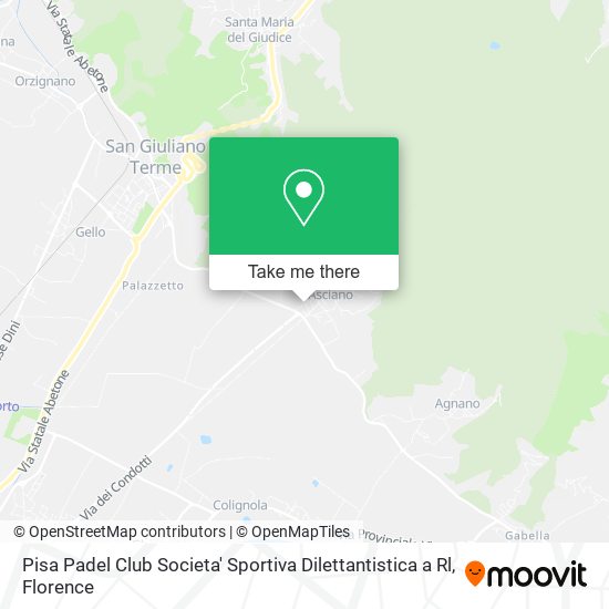 Pisa Padel Club Societa' Sportiva Dilettantistica a Rl map
