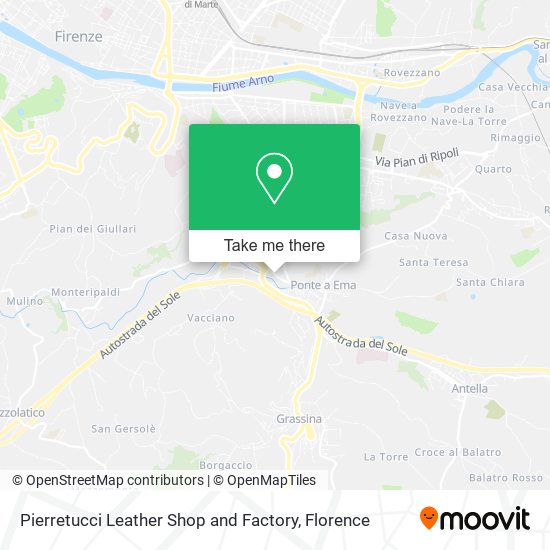 Pierretucci Leather Shop and Factory map