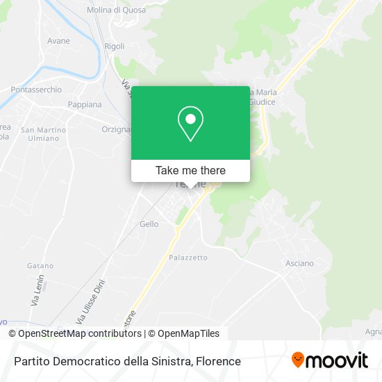 Partito Democratico della Sinistra map