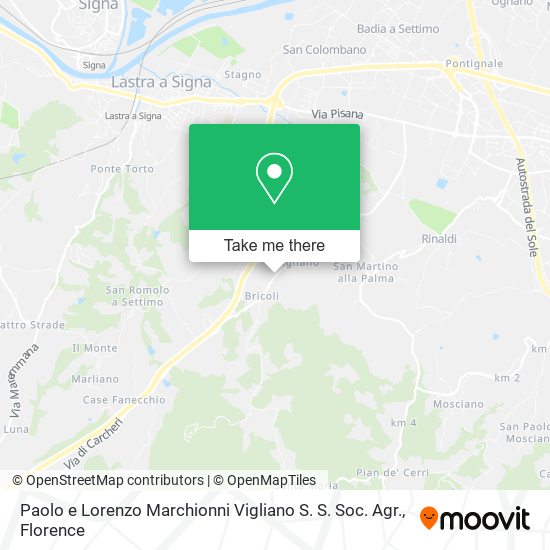 Paolo e Lorenzo Marchionni Vigliano S. S. Soc. Agr. map