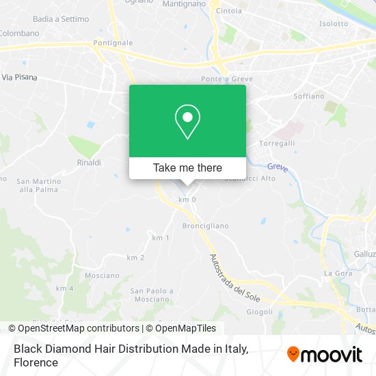 Black Diamond Hair Distribution Made in Italy map