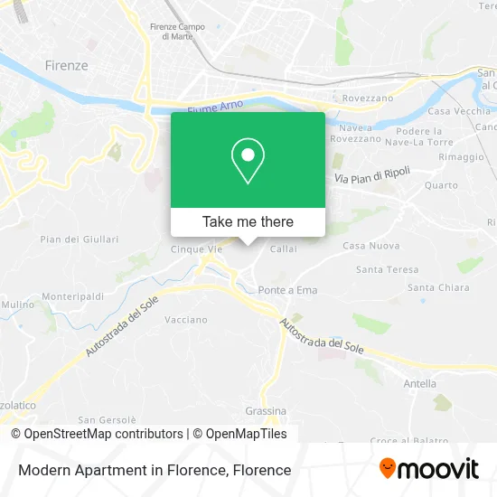 Modern Apartment in Florence map