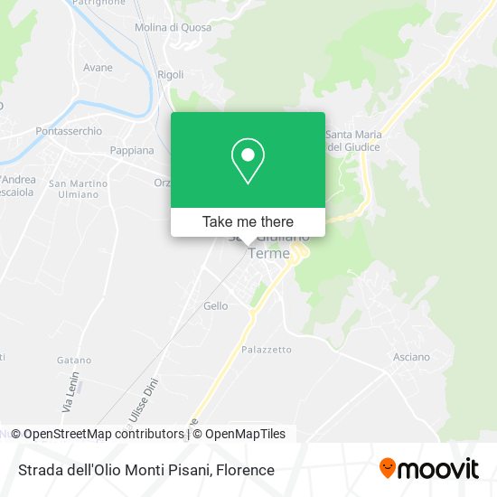 Strada dell'Olio Monti Pisani map