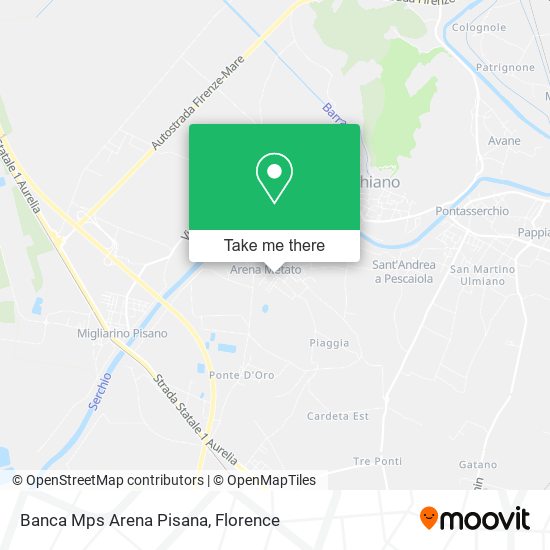 Banca Mps Arena Pisana map