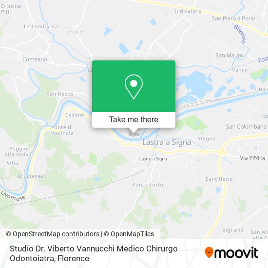 Studio Dr. Viberto Vannucchi Medico Chirurgo Odontoiatra map