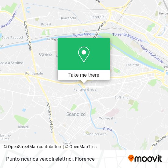 Punto ricarica veicoli elettrici map