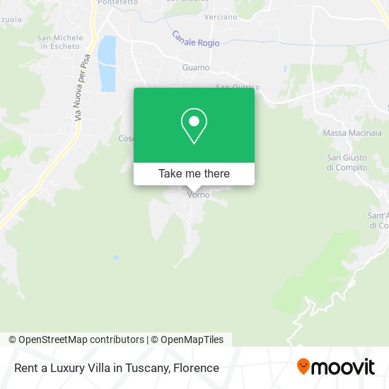 Rent a Luxury Villa in Tuscany map