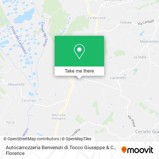Autocarrozzeria Benvenuti di Tocco Giuseppe & C. map