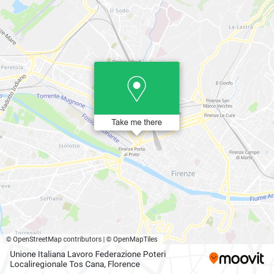 Unione Italiana Lavoro Federazione Poteri Localiregionale Tos Cana map
