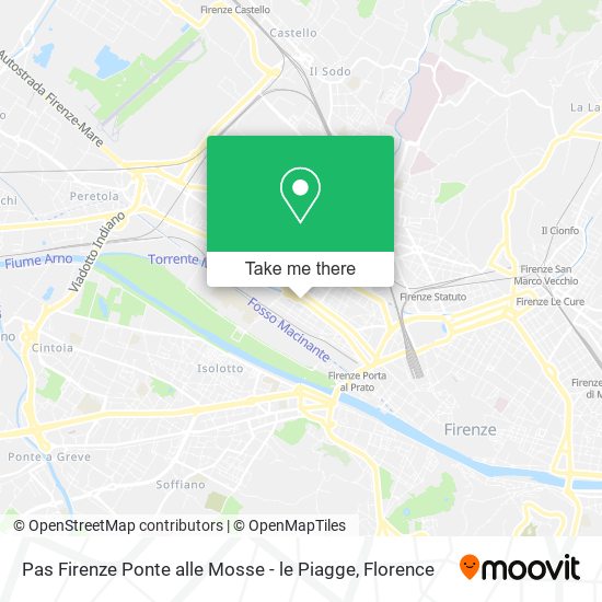 Pas Firenze Ponte alle Mosse - le Piagge map