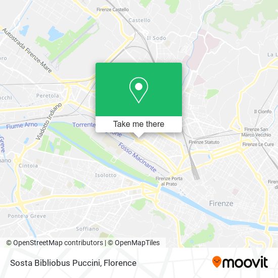 Sosta Bibliobus Puccini map