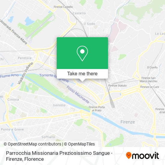 Parrocchia Missionaria Preziosissimo Sangue - Firenze map